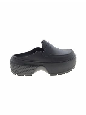 Crocs stomp black loafer slip on Black Platform Clog Mule